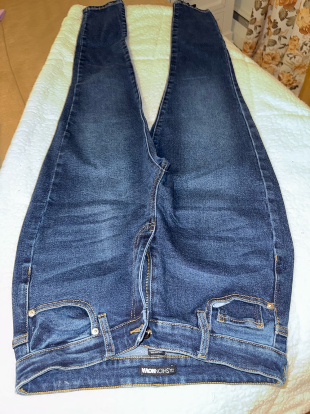 Fashion Nova Women's Navy Blue Skinny Jeans
